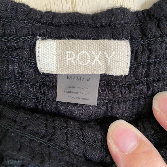 ROXY Gauze Soft Black Beach Pants Drawstring Sz Medium - Picture 5 of 13